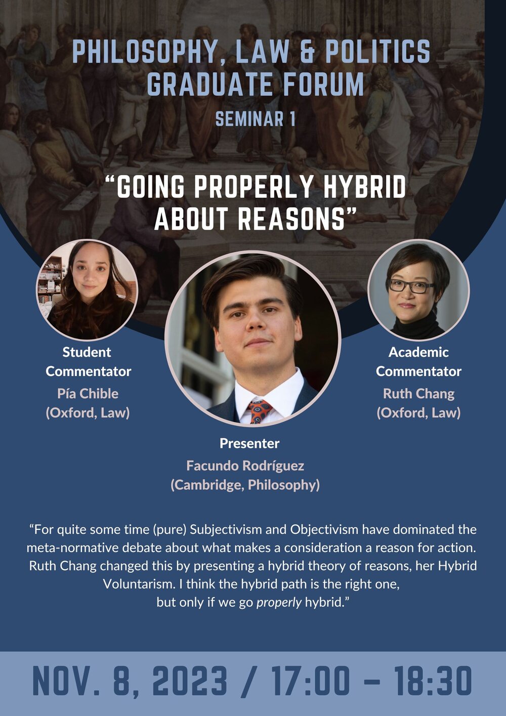 Poster for “Going Properly Hybrid About Reasons”