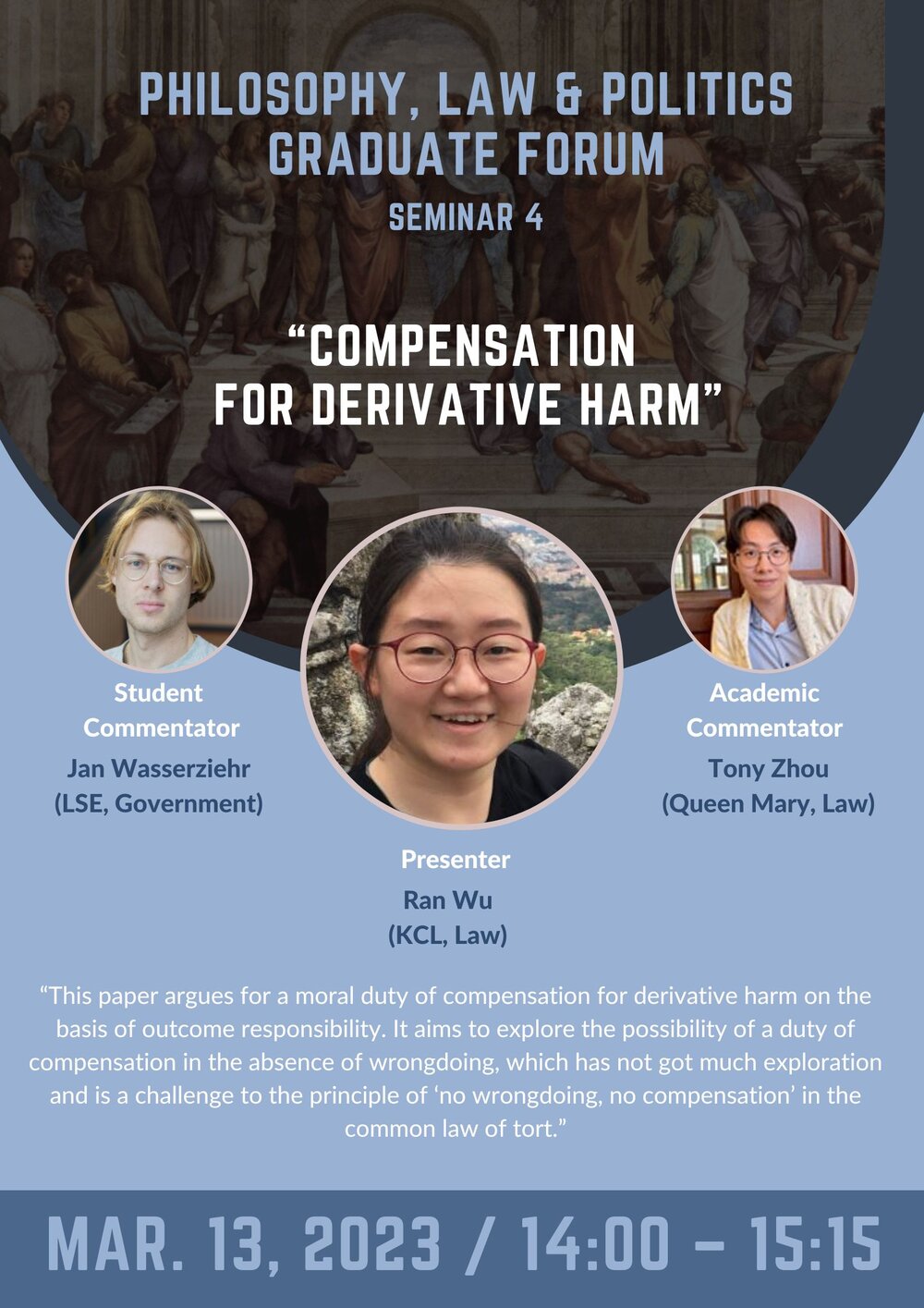 Poster for “Compensation for Derivative Harm”